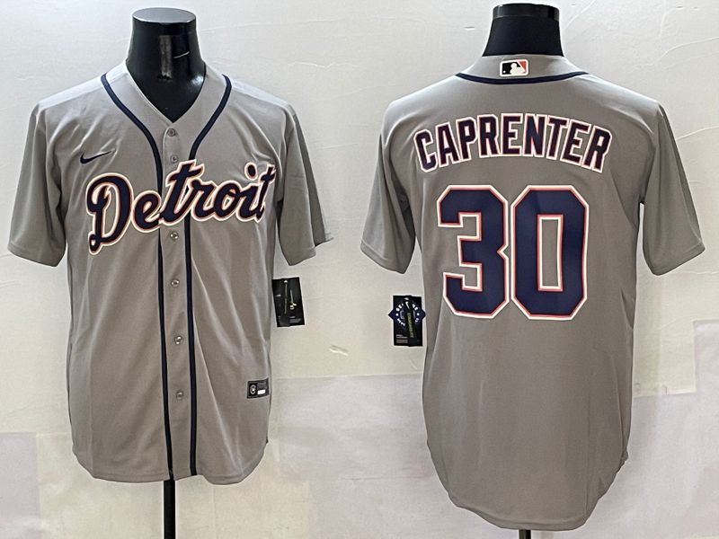 Men Detroit Tigers #30 Caprenter Grey Game Nike 2025 MLB Jersey style 507